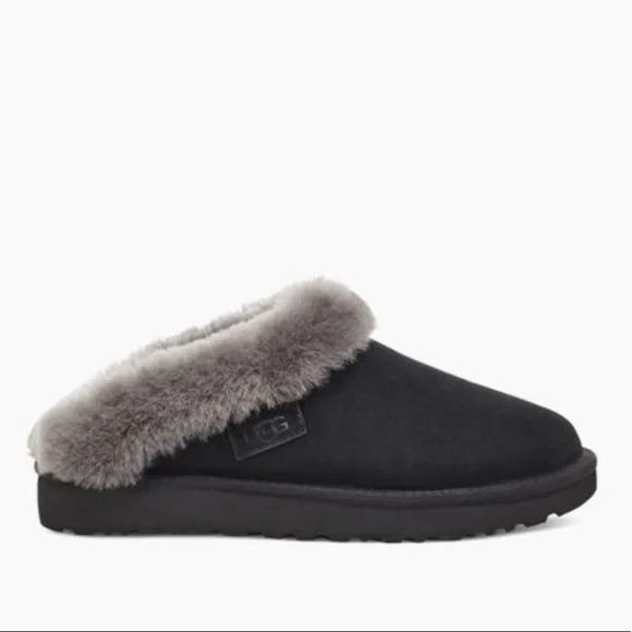 UGG | Cluggette Slippers In Black Grey Indoor Outdoor NEW - Picture 12 of 17